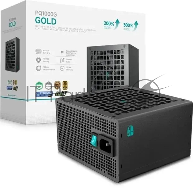 Блок питания Deepcool/GamerStorm PQ1000G, 1000Вт, 80+ Gold, 120мм, модульный, черный
