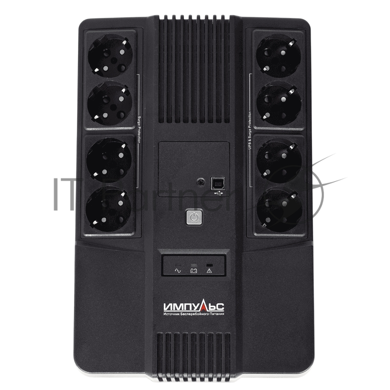 Источник бесперебойного питания Импульс МАСТЕР 1000, 1000/600 ВА/Вт, LED, USB, RJ11/RJ45, SCHUKOx8/ line-interactive AS brick