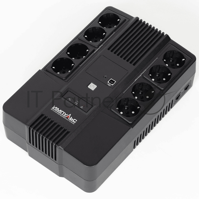 Источник бесперебойного питания Импульс МАСТЕР 1000, 1000/600 ВА/Вт, LED, USB, RJ11/RJ45, SCHUKOx8/ line-interactive AS brick