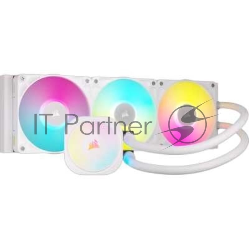 Система жидкостного охлаждения/ Water Cooling System Corsair iCUE LINK TITAN 360 RX RGB (360mm, White/ Fans: 3x120mm, 73.5CFM, 36dBA, 2100RPM/ S: 1851, 1700, AM5, AM4)