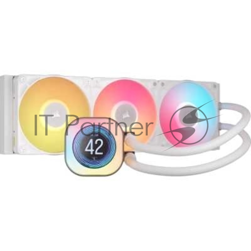 Система жидкостного охлаждения/ Water Cooling System Corsair iCUE LINK TITAN 360 RX LCD (360mm, White, RGB/ Fans: 3x120mm, 73.5CFM, 36dBA, 2100RPM/ S: 1851, 1700, AM5, AM4)