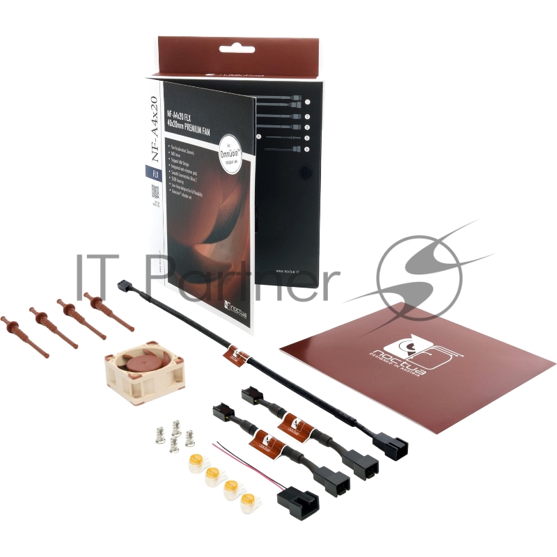 Кулер для корпуса Case Cooler Noctua NF-A4x20 FLX (40x40x20mm, 3-pin, 5.53CFM, 14.9dBA, 5000RPM, Beige/Brown)