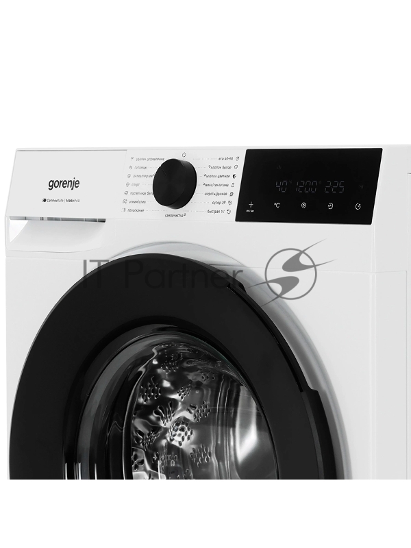 Стиральная машина Gorenje WG4S84B1, отдельностоящая, ВхШхГ 850х600х460 мм, загрузка 8 кг, 15 программ, 1400 об/мин, поворотное/сенсорное управление, цифровой дисплей, пар, дозагрузка белья, мотор Inverter Power Drive, Wi-Fi, цвет белый