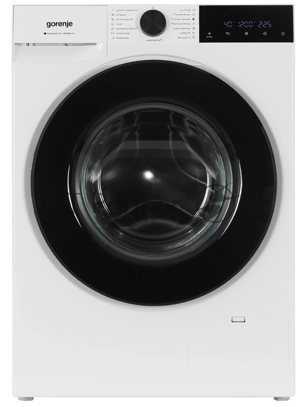 Стиральная машина Gorenje WG4S84B1, отдельностоящая, ВхШхГ 850х600х460 мм, загрузка 8 кг, 15 программ, 1400 об/мин, поворотное/сенсорное управление, цифровой дисплей, пар, дозагрузка белья, мотор Inverter Power Drive, Wi-Fi, цвет белый
