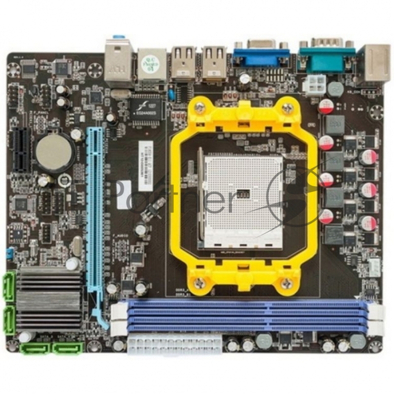 Материнская плата Esonic A55F1AL2, FM1, AMD A55, 2xDDR3, 4xSATA, 1xPCIe 2.0 x16, 1xPCIe 2.0 x1, 1xPCI, 1xD-Sub, 1x 10/100 LAN, 4xUSB 2.0, 3x3.5 мм, 5.1, microATX