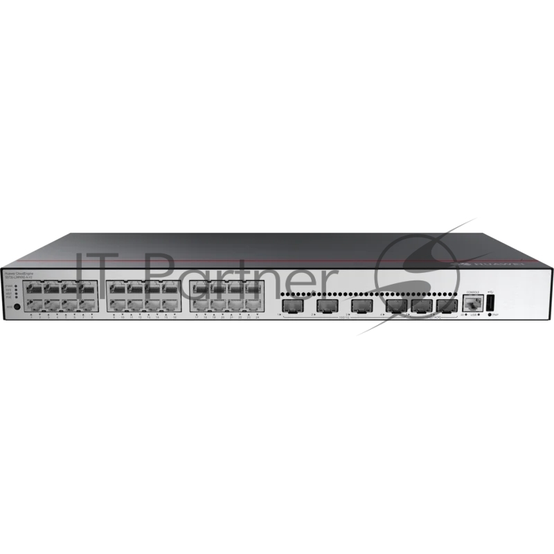 Коммутатор Huawei S5735-L24P4XE-A-V2 (24*10/100/1000BASE-T ports, 4*10GE SFP+ ports, 2*12GE stack ports, PoE+, AC power), L-MLIC-S57L