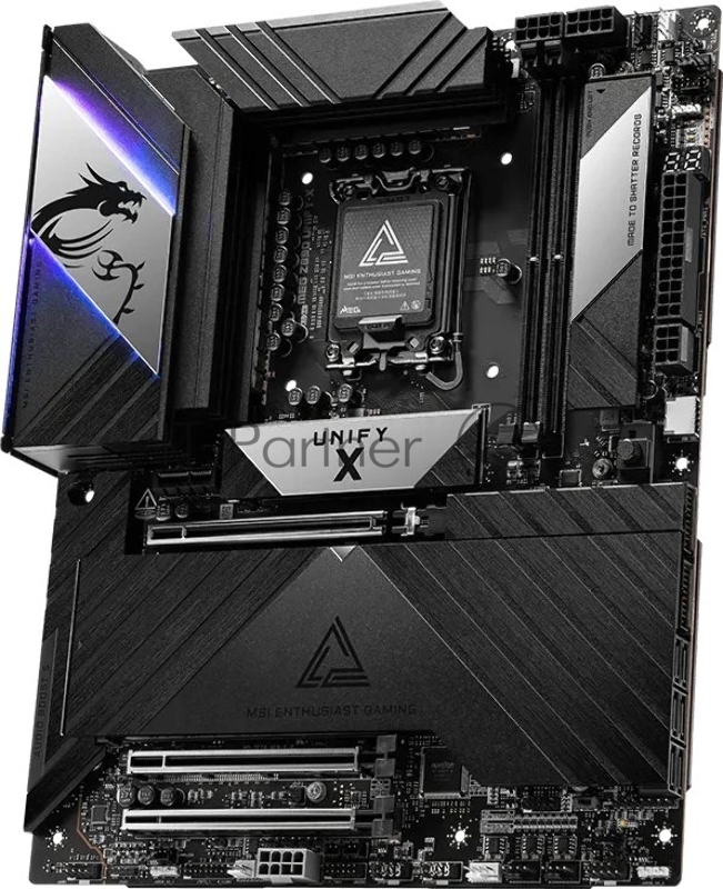 Материнская плата MSI MEG Z890 UNIFY-X Z890, LGA1851, 2*DDR5, 3*PCIEx16, 1*PCIEx1, 6*M.2, 2*TypeC, 8*USB3.2Gen2, 4*USB3.2Gen1, 8*USB2.0, 6*SATA3.0, 5G, 2*Type-C(DP), ATX, RTL