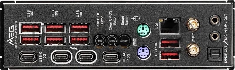 Материнская плата MSI MEG Z890 UNIFY-X Z890, LGA1851, 2*DDR5, 3*PCIEx16, 1*PCIEx1, 6*M.2, 2*TypeC, 8*USB3.2Gen2, 4*USB3.2Gen1, 8*USB2.0, 6*SATA3.0, 5G, 2*Type-C(DP), ATX, RTL