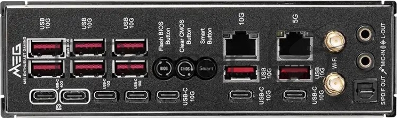 Материнская плата MSI MEG X870E GODLIKE MAX X870E, AM5, 4*DDR5, 2*PCIEx16, 1*PCIEx4, 5*M.2, 5*TypeC, 8*USB3.2Gen2, 4*USB3.2Gen1, 4*USB2.0, 4*SATA3.0, 10G, 5G, 2*TypeC(DP), Е-ATX, RTL