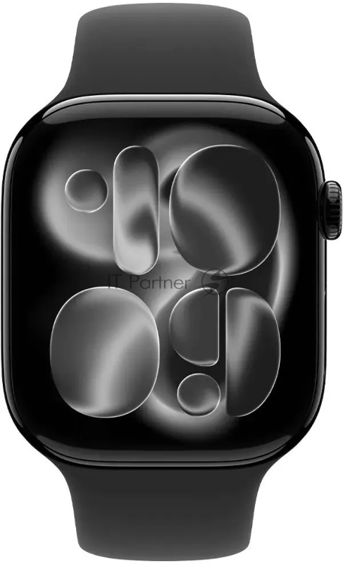 Смарт-часы Apple Watch Series 11 A3331 42мм OLED корп.черный Sport Band рем.черный разм.брасл.:140-190мм (MEQT4LW/A)