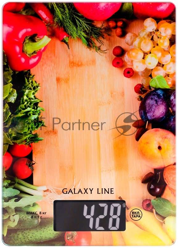 Весы кухонные Galaxy Line GL 2817, стекло, элемент питания типа CR2032(в комплекте)