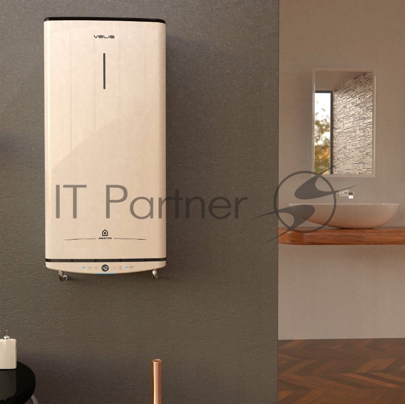 Водонагреватель электрический Ariston VELIS TECH INOX PW ABSE 100 белый, накопительный, 80 л, 2,5 кВт, настенный, вертикальный, плоский, бак из нержавеющей стали