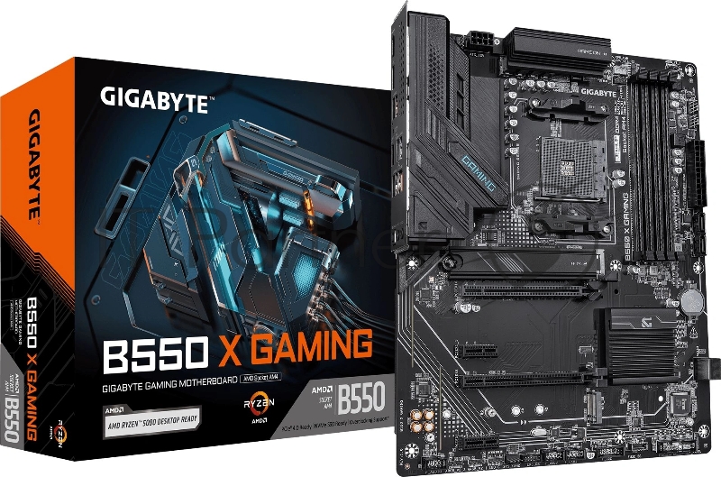 Материнская плата Gigabyte B550 X GAMING Soc-AM4 AMD B550 4xDDR4 ATX AC`97 8ch(7.1) 2.5Gg RAID+HDMI+DP