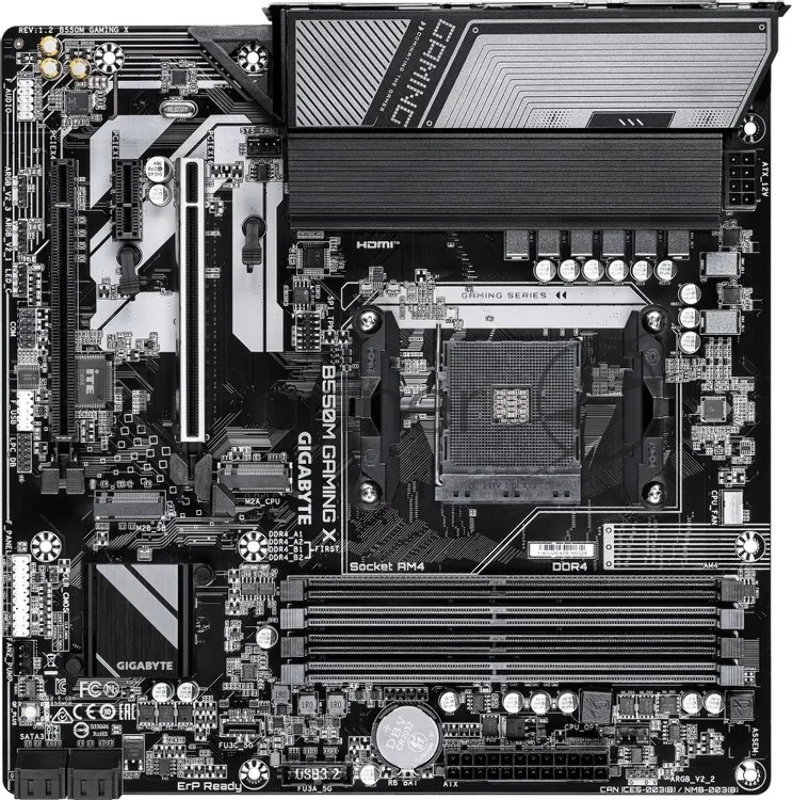 Материнская плата Gigabyte B550M GAMING X Soc-AM4 AMD B550 4xDDR4 mATX AC`97 8ch(7.1) GbLAN RAID+HDMI+DP