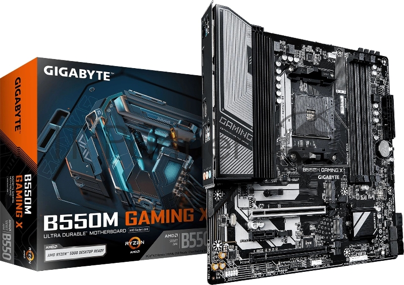 Материнская плата Gigabyte B550M GAMING X Soc-AM4 AMD B550 4xDDR4 mATX AC`97 8ch(7.1) GbLAN RAID+HDMI+DP