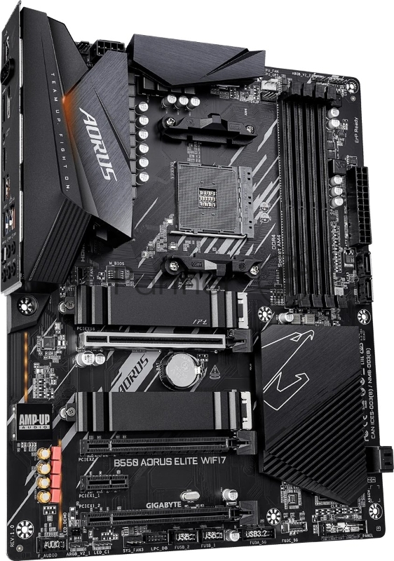 Материнская плата Gigabyte B550 AORUS ELITE WIFI7 Soc-AM4 AMD B550 4xDDR4 ATX AC`97 8ch(7.1) 2.5Gg RAID+HDMI+DP