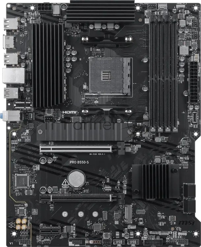 Материнская плата MSI PRO B550-S Soc-AM4 AMD B550 4xDDR4 ATX AC`97 8ch(7.1) GbLAN RAID+HDMI