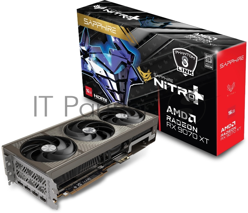 Видеокарта Sapphire PCI-E 5.0 11348-08-20G NITRO+AMD RADEON RX 9070 XT GAMING OC 16GB PHANTOMLINK LITE AMD Radeon RX 9070XT 16Gb 256bit GDDR6 2520/20000 HDMIx2 DPx2 HDCP Ret