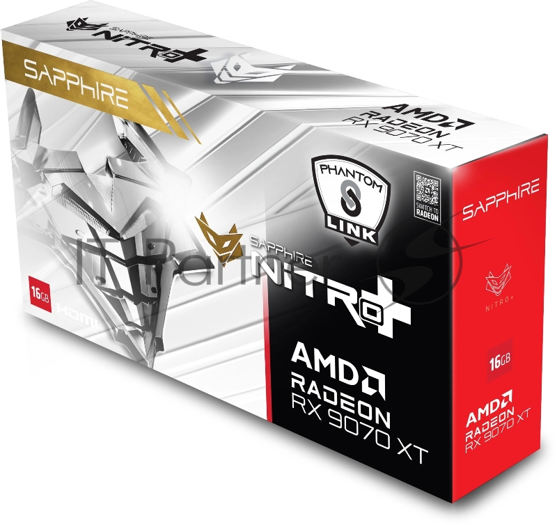 Видеокарта Sapphire PCI-E 5.0 11348-09-20G NITRO+AMD RADEON RX 9070 XT GAMING OC 16GB PHANTOMLINK POLAR LITE AMD Radeon RX 9070XT 16Gb 256bit GDDR6 2520/20000 HDMIx2 DPx2 HDCP Ret