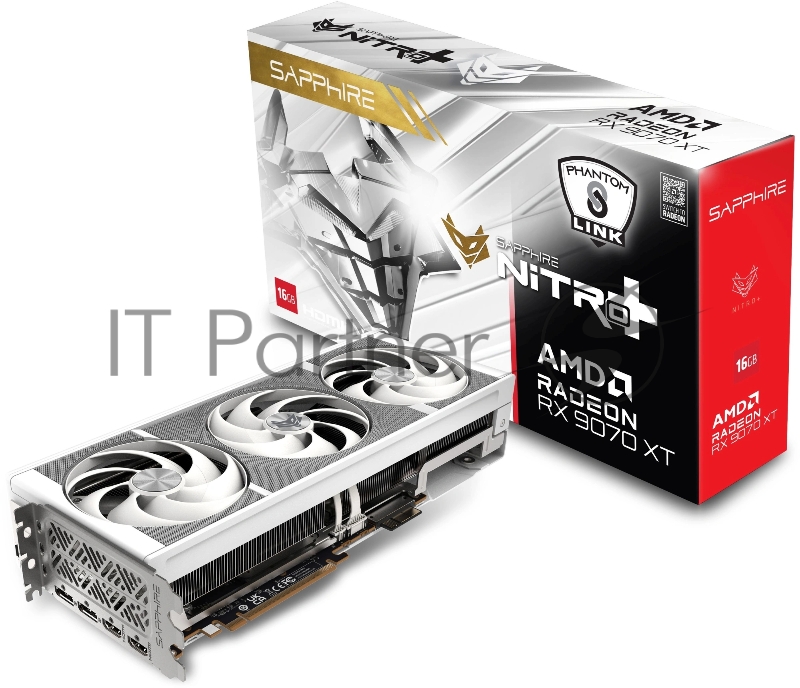 Видеокарта Sapphire PCI-E 5.0 11348-09-20G NITRO+AMD RADEON RX 9070 XT GAMING OC 16GB PHANTOMLINK POLAR LITE AMD Radeon RX 9070XT 16Gb 256bit GDDR6 2520/20000 HDMIx2 DPx2 HDCP Ret
