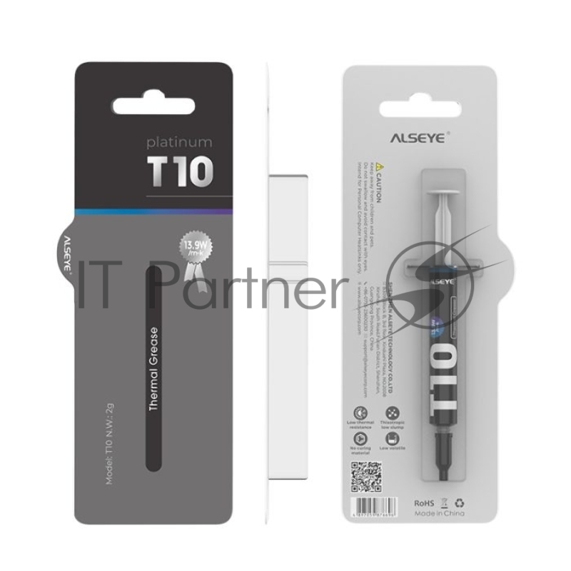 Термопаста ALSEYE T10, 2 г, 13.9 Вт/(м⋅К), шприц