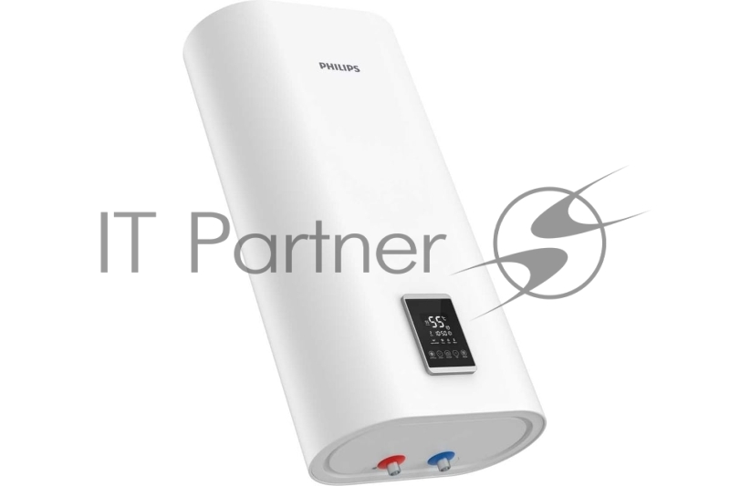 Водонагреватель электрический Philips AWH1622/51(80YC) белый, накопительный, 80 л, 2 кВт, настенный, вертикальный, плоский корпус, бак из нержавеющей стали, двухступенчатый сухой ТЭН DRY SHELL, сенсорное управление с LED-дисплеем