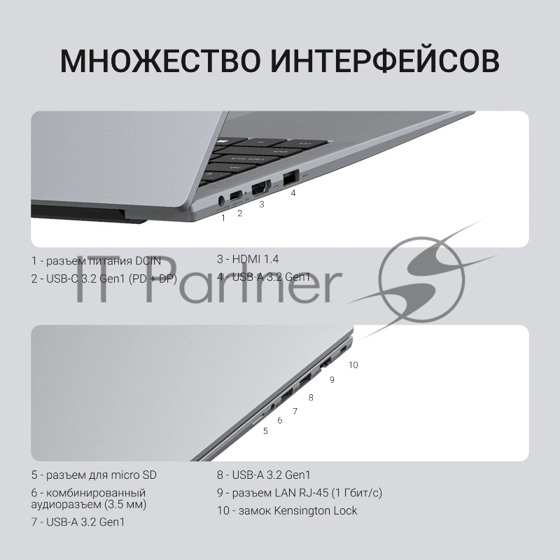 Ноутбук Digma Chronos Core 5 210H 16Gb SSD512Gb Intel Graphics 16 IPS WUXGA (1920x1200) Windows 11 Pro silver WiFi BT Cam 6500mAh (DN16P5-ADXW02)