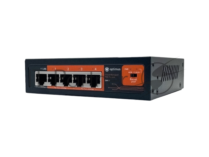 Коммутатор Optimus U1IC-2F2G/1G, 2×100 Мбит/с PoE+ + 2×1 Гбит/с PoE+ + 1×1 Гбит/с Uplink, настраиваемый