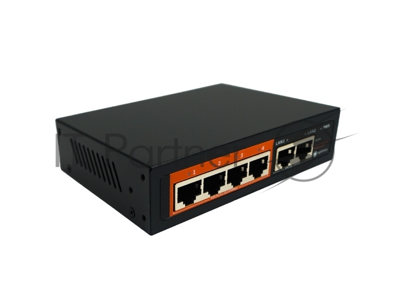 Коммутатор Optimus U1IC-4F/2F, 4×100 Мбит/с PoE+ + 2×100 Мбит/с Uplink, настраиваемый