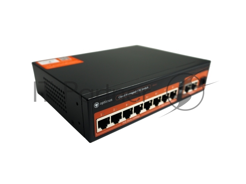 Коммутатор Optimus U1IC-6F2G/2G/1S, 6×100 Мбит/с PoE+ + 2×1 Гбит/с PoE+ + 2×1 Гбит/с Uplink + 1×1 Гбит/с SFP Uplink, настраиваемый