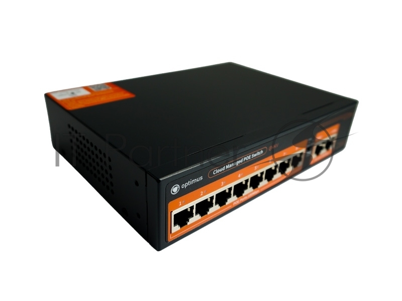 Коммутатор Optimus U1IC-8F/2G, 8×100 Мбит/с PoE+ + 2×1 Гбит/с Uplink, настраиваемый