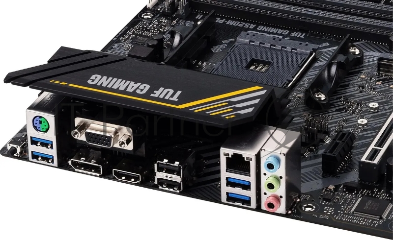 Материнская плата ASUS TUF GAMING A520M-PLUS II, AM4, AMD A520, 4xDDR4, 4xSATA, 2xM.2, 1xPCIe 3.0 x16, DP, HDMI, D-Sub, 1x1Gb LAN, 3x3.5 мм, 7.1, microATX