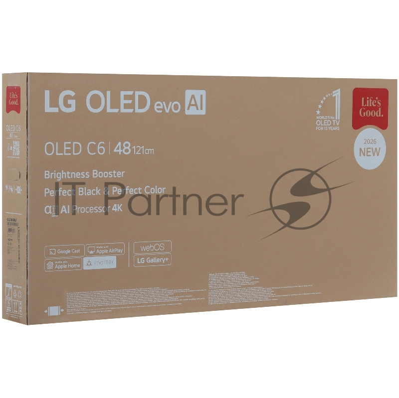 Телевизор LG 48 OLED48C6RLA черный OLED UHD 120Hz Smart TV webOS