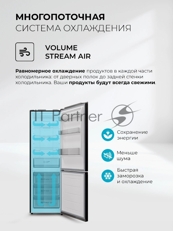 Холодильник Lex LKB350GRID 2-хкамерн. серый глянц. инвертер