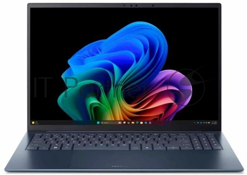 Ноутбук Acer Swift Edge 16 AI SFE16-I51-76RR Core Ultra 7 355 16Gb SSD512Gb Intel Graphics 16 OLED 2.8K (2880x1800) без ОС blue WiFi BT Cam 5614mAh (NX.JVNCD.001)