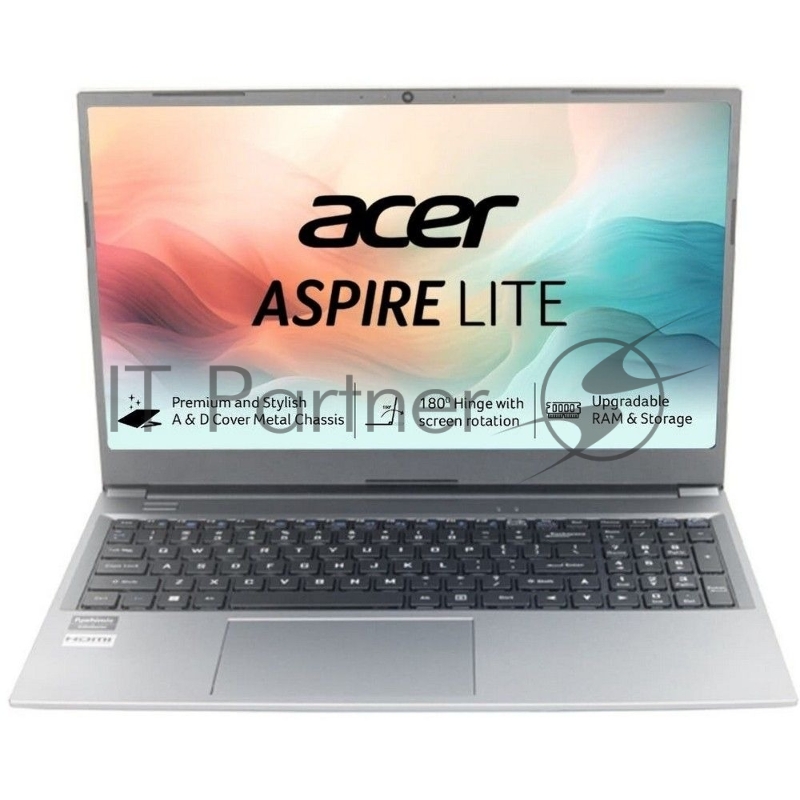 Ноутбук Acer Aspire Lite 15 AL15-41P-R0JJ/15.6/IPS/AMD Ryzen 3 5400U/8Gb/256Gb SSD/AMD Radeon Graphics/Windows 11 Home/серебристый/1.7kg