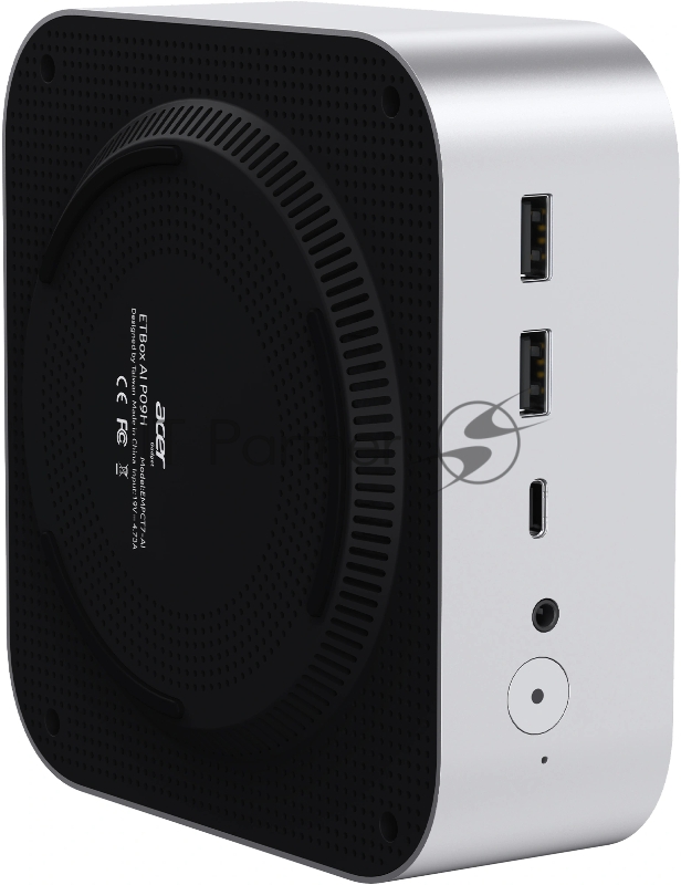 Неттоп Acer Gadget ETBox AI P09H U7 256V (2.2) 16Gb SSD1Tb ARC 140V Windows 11 Pro 2x2.5GbitEth WiFi BT 90W серебристый