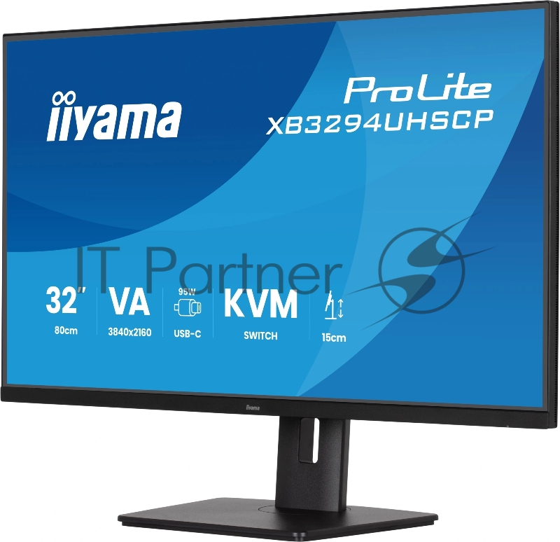 Монитор Iiyama 32 ProLite XB3294UHSCP-B1 черный VA LED 2ms 21:9 HDMI M/M матовая HAS 400cd 178гр/178гр 3440x2160 75Hz DP 4K USB 9.7кг