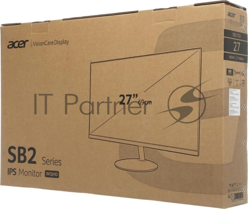 Монитор 27 ACER Vero SB272UP1bmipx Black (IPS, 2560x1440, 144Hz, 4 ms, 178°/178°, 250 cd/m, 1500:1, +xHDMI 2.0, +DisplayPort, +MM 2х1W, ExPSU)