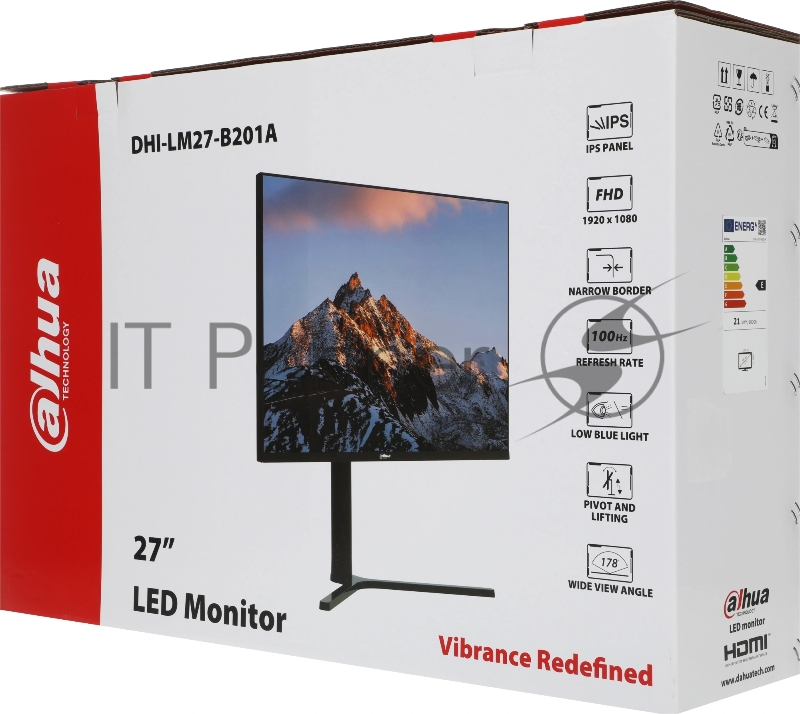 Монитор Dahua 27 DHI-LM27-B201AYS черный IPS LED 5ms 16:9 HDMI M/M матовая 1000:1 250cd 178гр/178гр 1920x1080 100Hz VGA FHD 3.84кг