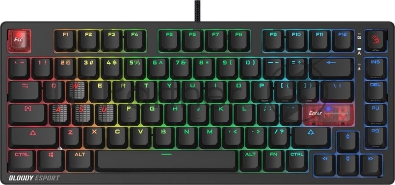 Клавиатура A4Tech Bloody MS76 проводная, USB Type-A, черный