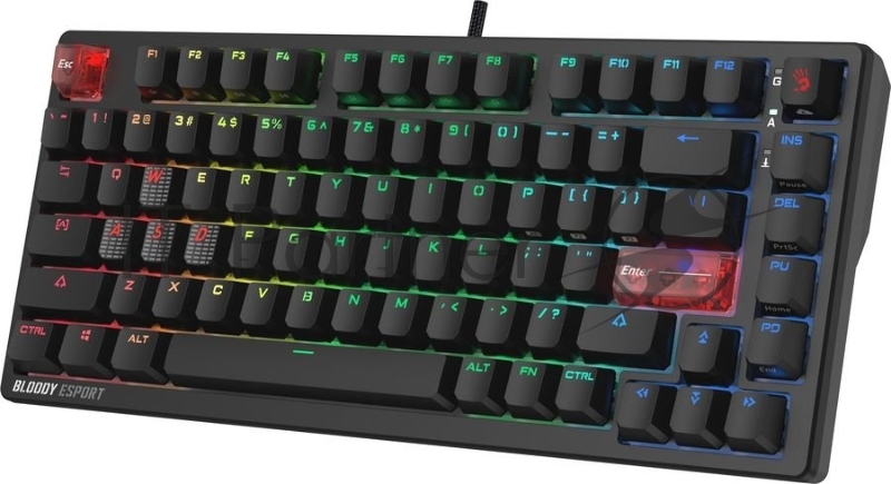 Клавиатура A4Tech Bloody MS76 проводная, USB Type-A, черный