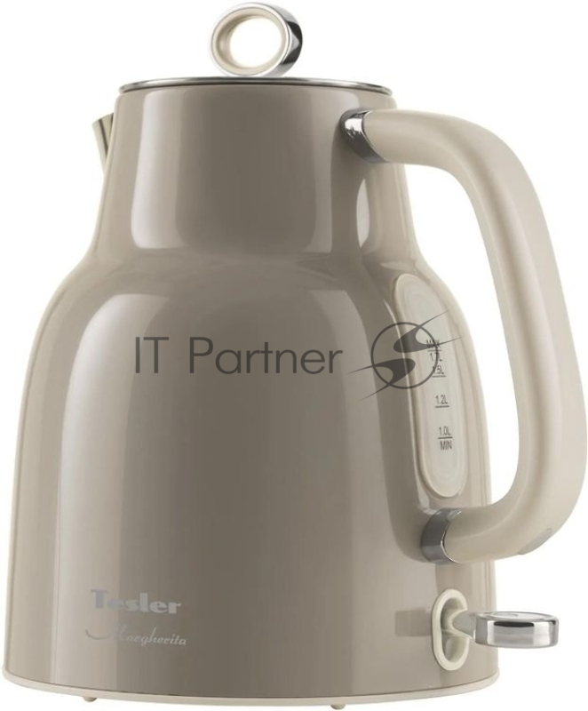 Чайник электрический Tesler KT-1760 серый, 1.7 л, 2200 Вт, скрытый нагревательный элемент