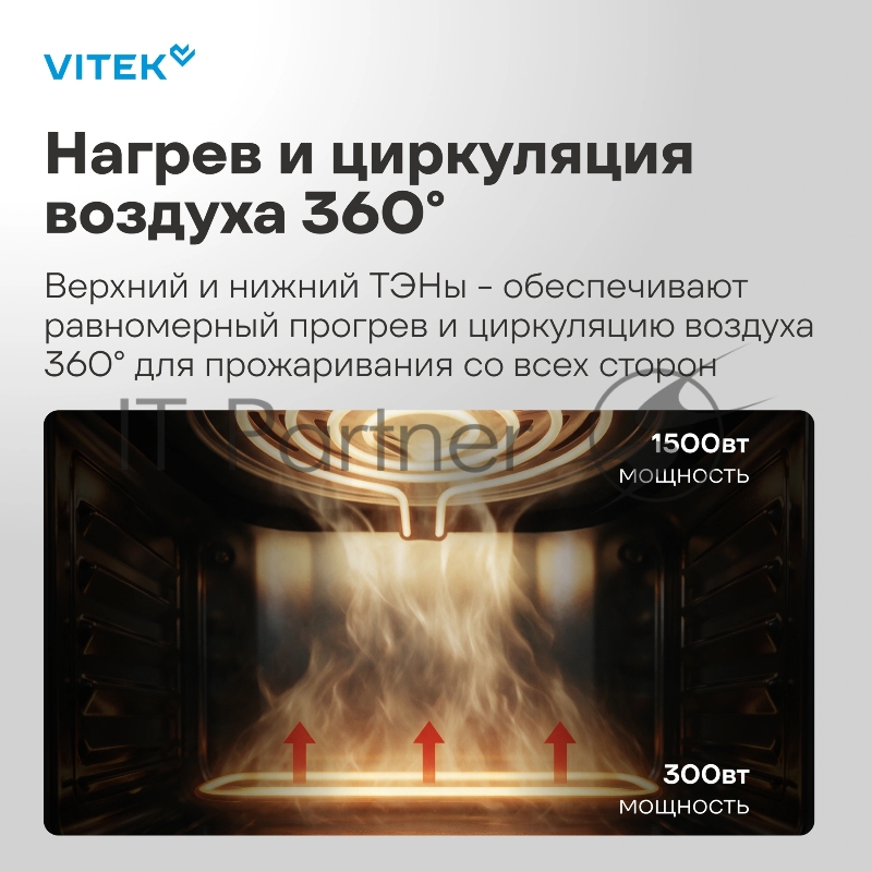 Аэрогриль Vitek VT-AF5505 6.5л 1800Вт серый/черный