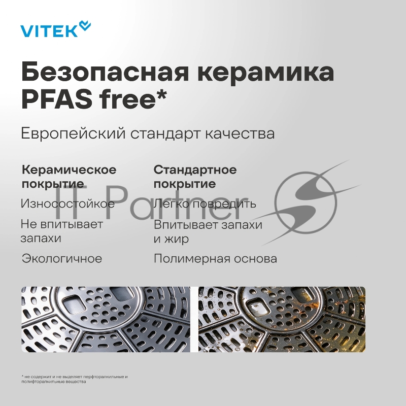 Аэрогриль Vitek VT-AF5505 6.5л 1800Вт серый/черный