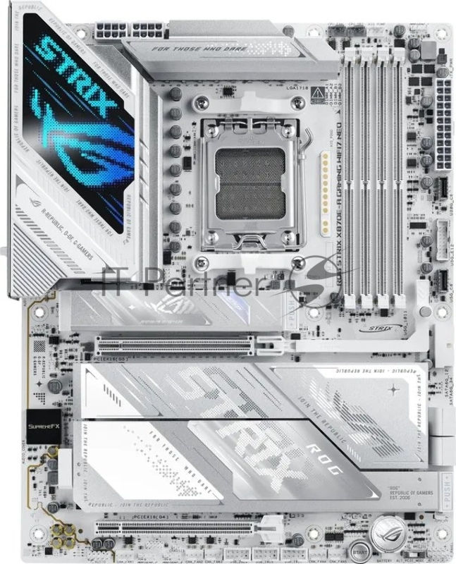 Материнская плата ASUS ROG STRIX X870E-A GAMING WIFI7 NEO, AM5, AMD X870E, 4xDDR5, 4xSATA, 2xPCIe x16 (1x 5.0, 1x 4.0), 1xHDMI, 2xUSB4 Type-C, 6xUSB 3.2 Gen2, 4xUSB 3.2 Gen1, 1x 5Gb LAN, 2x3.5 мм, 7.1, ATX