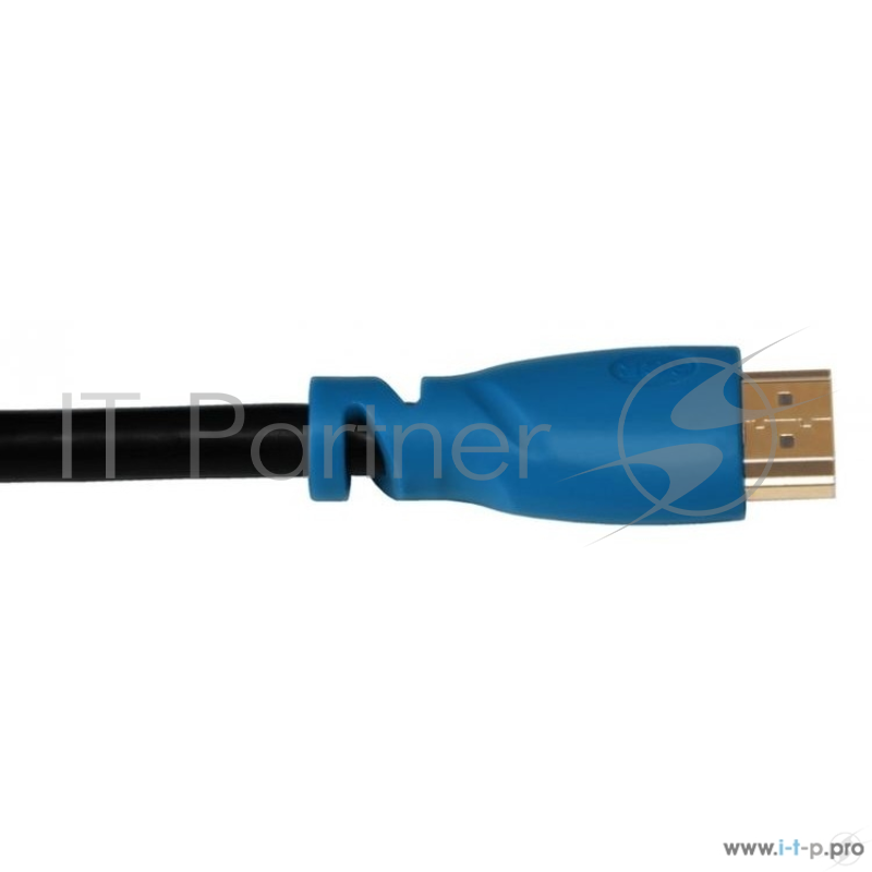 Кабель Greenconnect Кабель 0.3m HDMI версия 1.4, черный, синие коннекторы, OD7.3mm, 30/30 AWG, позолоченные контакты, Ethernet 10.2 Гбит/с, 3D, 4K , экран(GCR-HM330-0.3m)