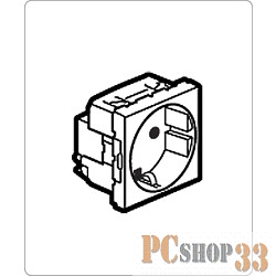 Электроустановочные изделия Legrand Legrand 077211 РОЗЕТКА 2К+3 С ВИНТОВЫМИ ЗАЖИМАМИ - ПРОГРАММА MOSAIC - НЕМЕЦКИЙ СТАНДАРТ - СО ШТОРОКАМИ - 2 МОДУЛЯ