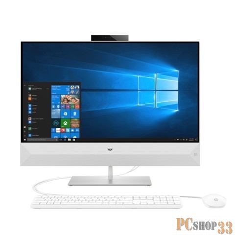 Моноблок HP Pavilion 27-xa0021ur 4UG02EA (Core i7 8700T-2.40ГГц, 12ГБ, 128ГБ+1ТБ, GFGTX1050, LAN, WiFi, BT, WebCam, 27.0 1920x1080, W10 H) + клавиатура + мышь