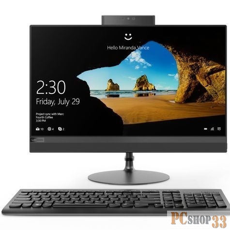 Моноблок Lenovo ideacentre 520-24IKU F0D200DWRK (Core i5 8250U-1.60ГГц, 8ГБ, 128ГБ+1ТБ, R530, DVDRW, LAN, WiFi, BT, WebCam, 23.8 1920x1080, FreeDOS) + клавиатура + мышь